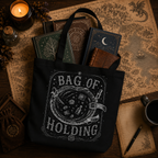 Adventurer's "Bottomless" Tote Bag — RPG Dice & Adventure Chalkboard Design