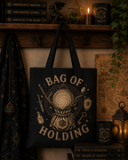 Adventurer's "Bottomless" Tote Bag — RPG Fantasy Dungeon Loot Canvas Tote