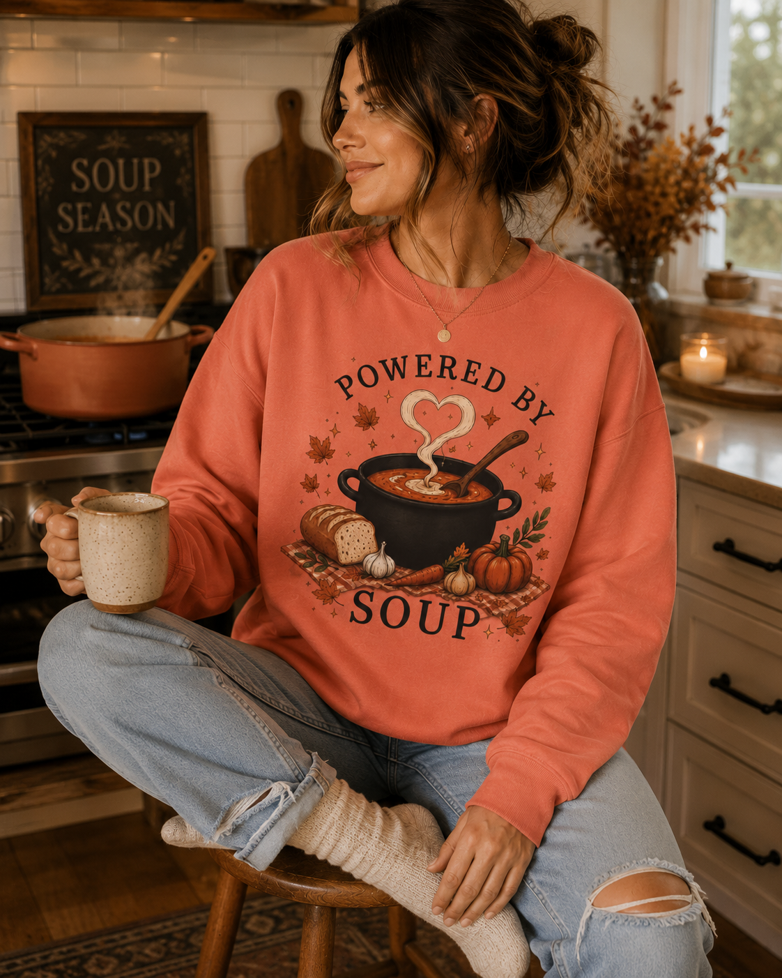 Powered by Soup Cozy Autumn Women's Sweatshirt