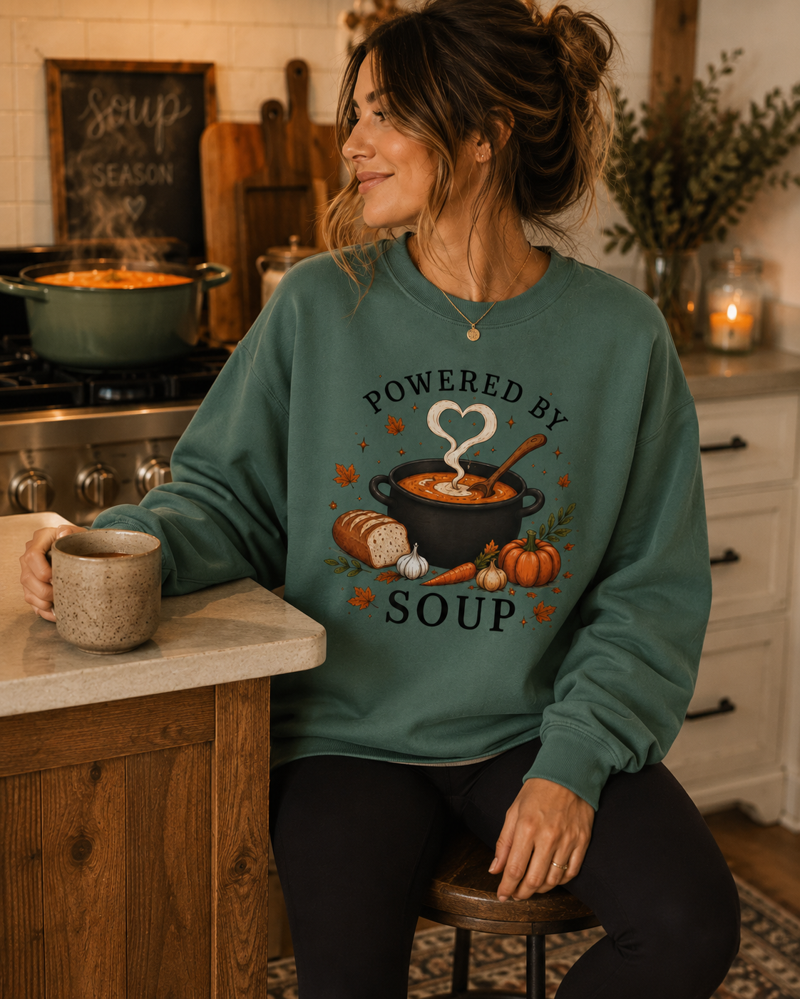 Powered by Soup Cozy Autumn Women's Sweatshirt