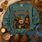 Running on Cider & Spite Cozy Funny Fall Sweatshirt