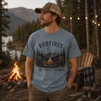 Bonfires Fix Most Things Cozy Unisex Fall Tee
