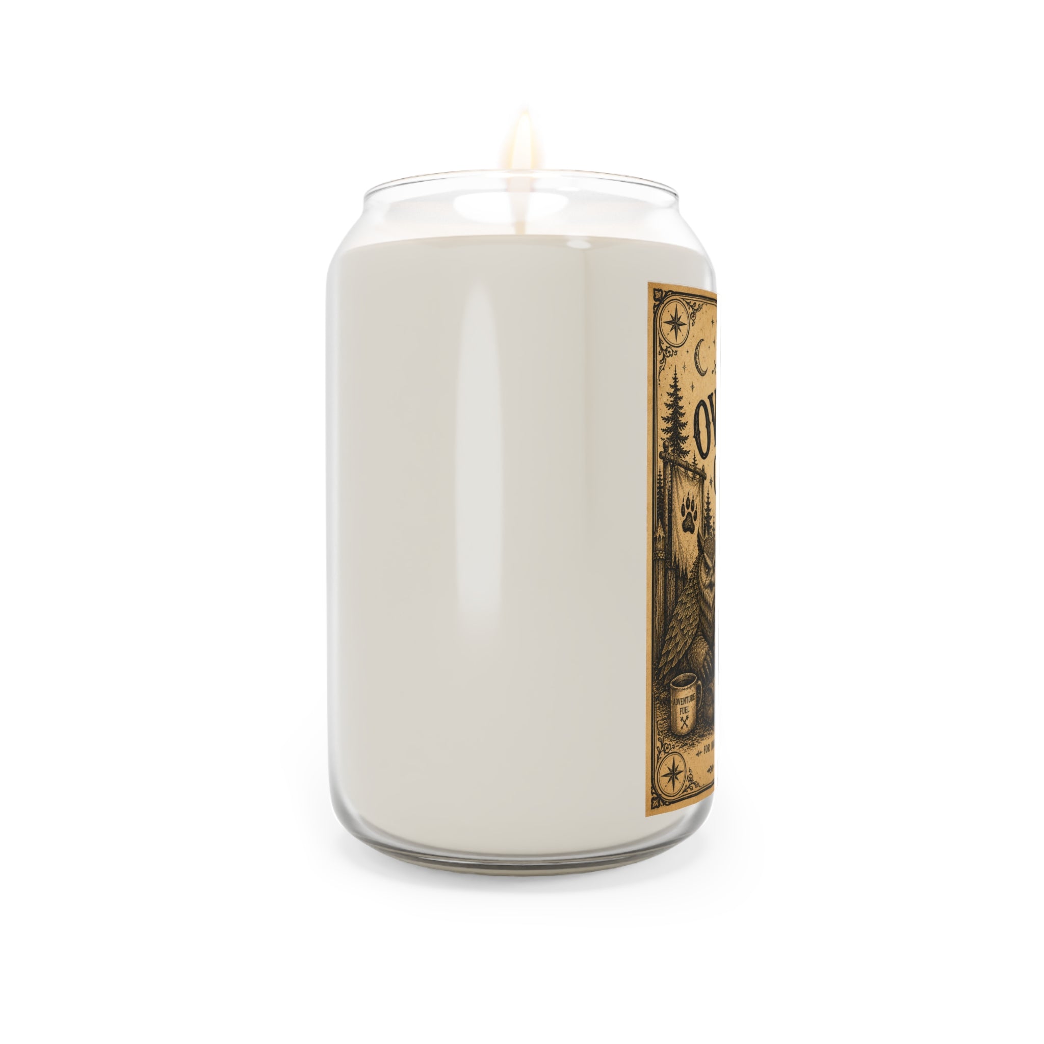 Owlbear Outpost Scented Soy Candle — 13.75 oz (Woodland Campfire Aroma)