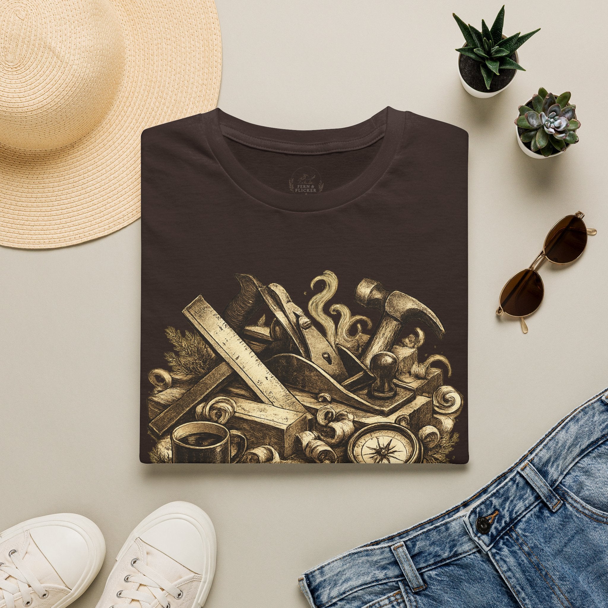 T-Shirt — Vintage Carpenter Tools 'Character' Workshop Tee
