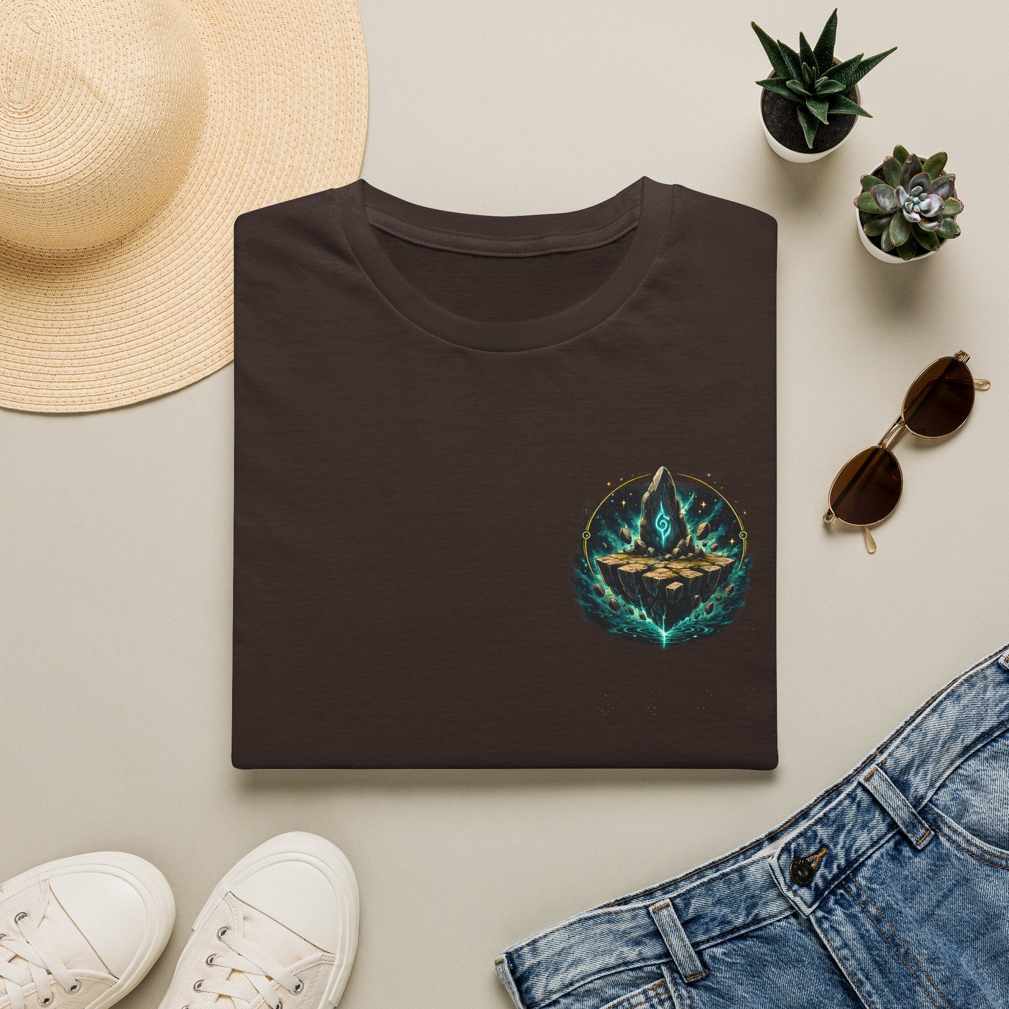 Tap Land and Cry Tee — Floating Island Colorful Graphic T-Shirt