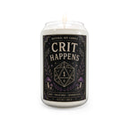 Crit Happens Soy Candle — Scented 13.75oz Gamer D20 Candle