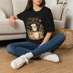 Coffee T‑Shirt — "Probably Reheating My Coffee" Cozy Floral Mug Tee