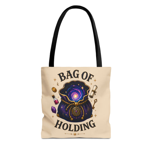 Adventurer's "Bottomless" Tote Bag - Magical Fantasy Tote (Galaxy Spellbook Design)