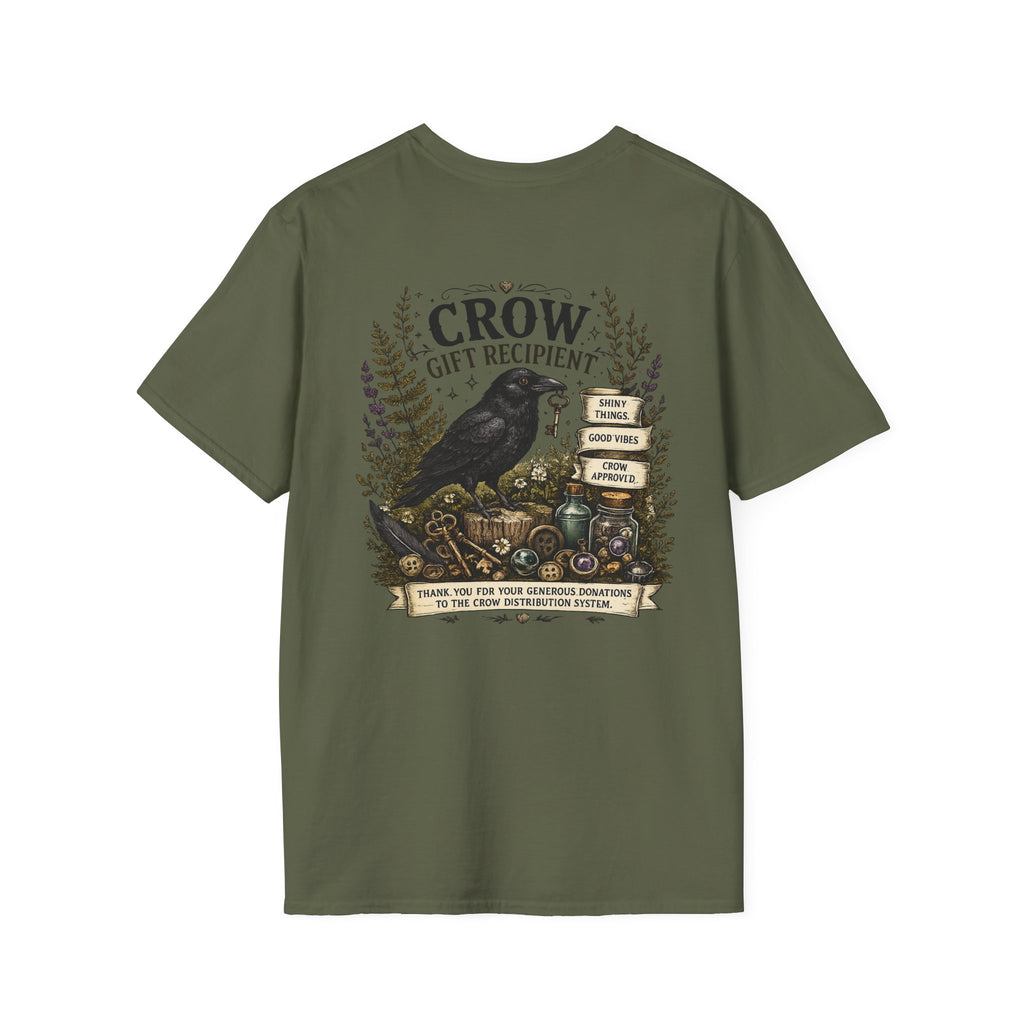 Raven Moon Tee — Minimal Vintage Crow Graphic T-Shirt