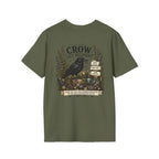 Raven Moon Tee — Minimal Vintage Crow Graphic T-Shirt