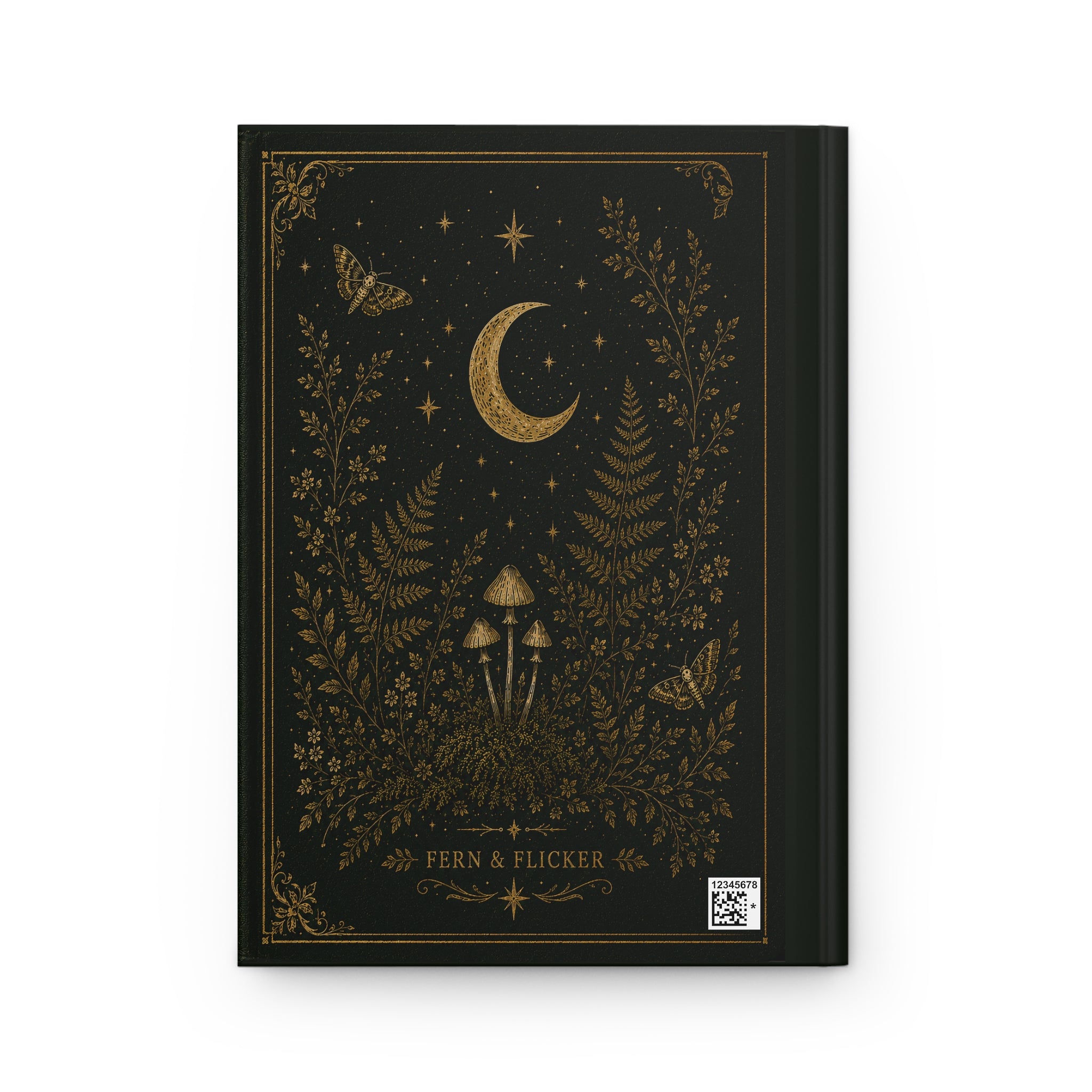 Moon & Moss Hardcover Journal — Botanical Moonlight Notebook for Dreams, Notes & Observations