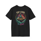 Tap Land and Cry Tee — Floating Island Colorful Graphic T-Shirt