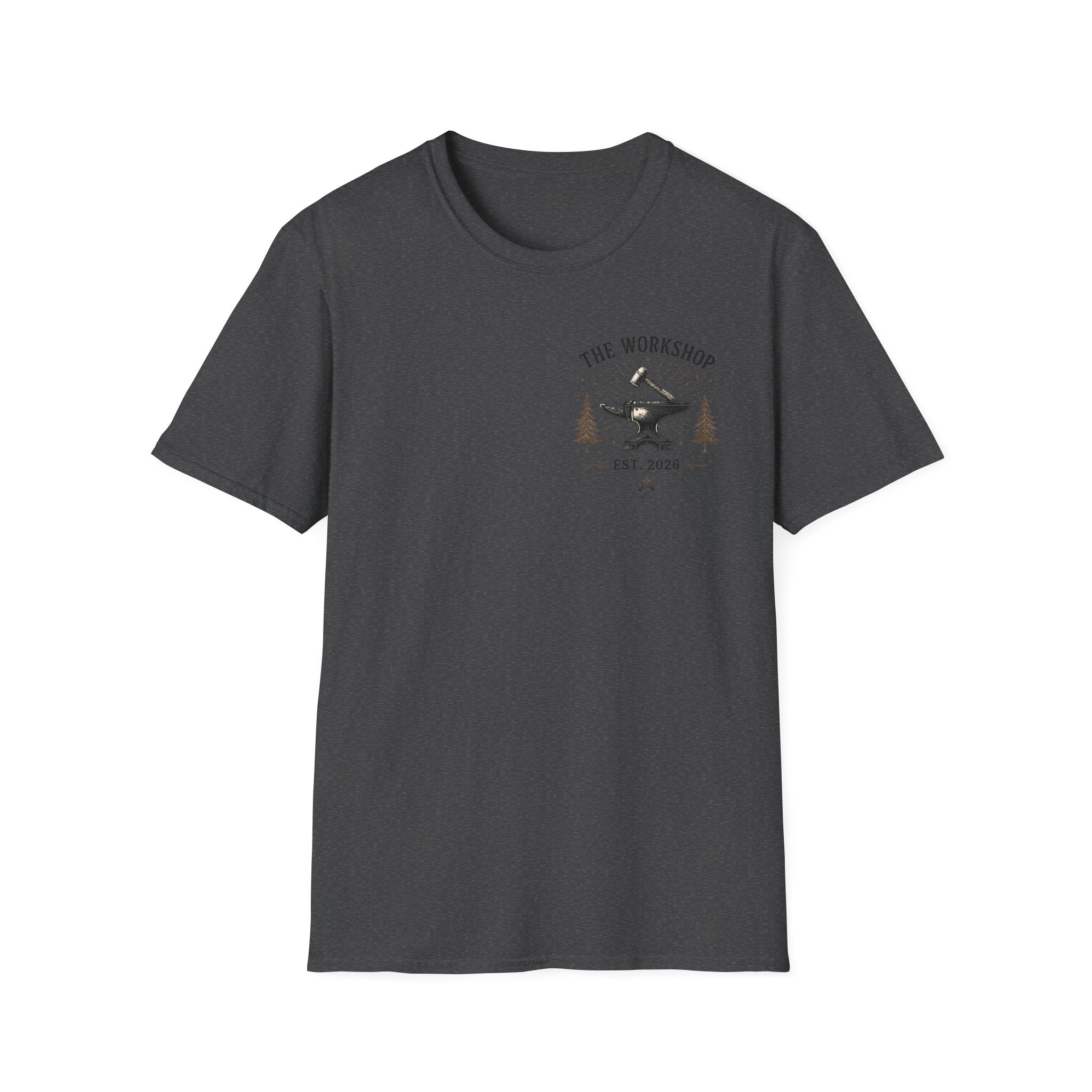 Live With Purpose Anvil T‑Shirt — 'The Workshop' Est. 2026 Rustic Tool Logo