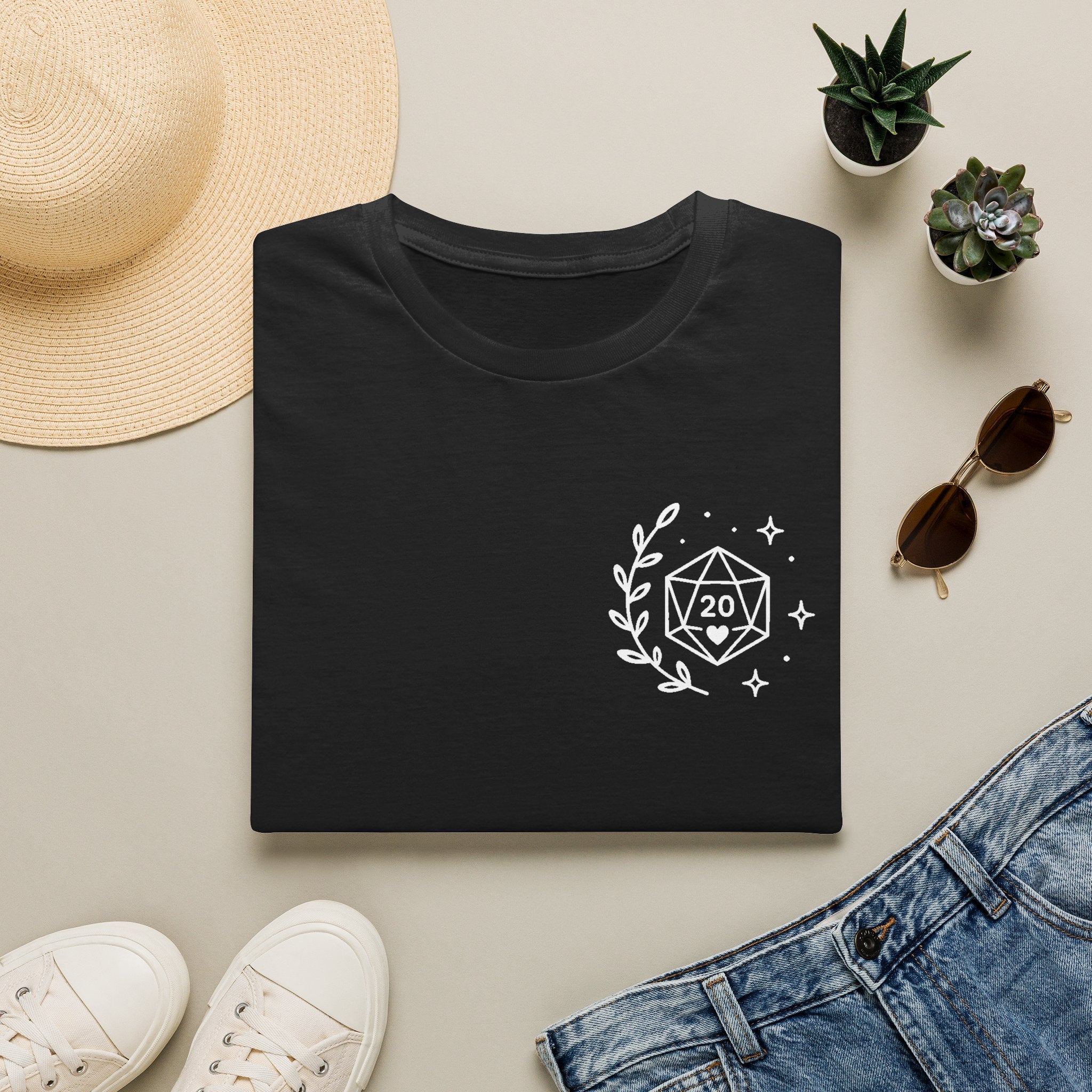 D20 Dice Crest T-Shirt — Comfy Nerdy Moms Club Tee