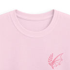 Kids Tee - "Fern & Flicker" Camping Nature Graphic Tee for Girls (Pastel Adventure, Deer & Campfire)