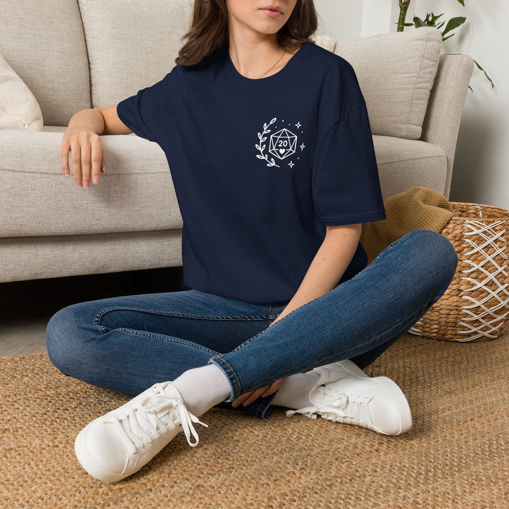 D20 Dice Crest T-Shirt — Comfy Nerdy Moms Club Tee