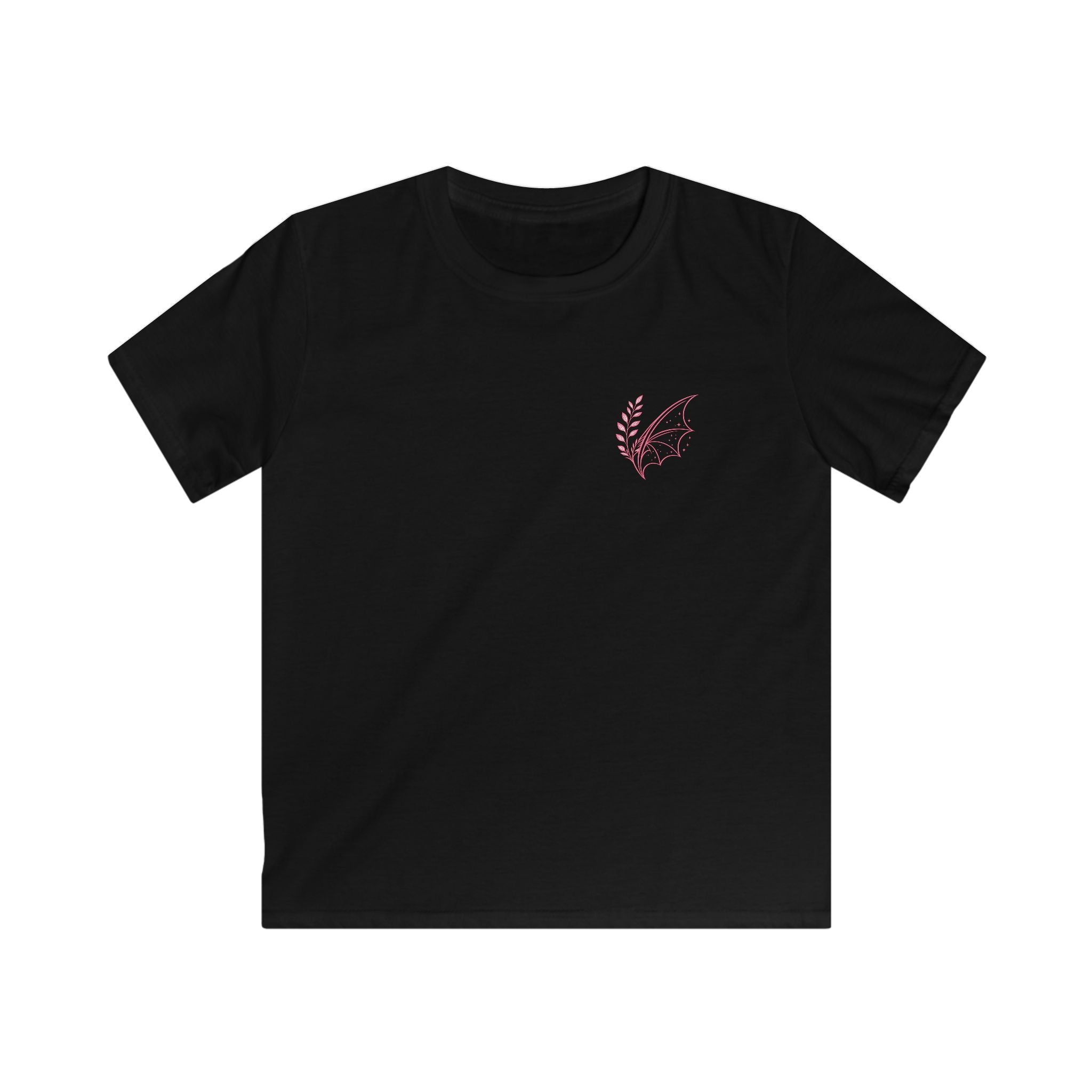 Kids Tee - "Fern & Flicker" Camping Nature Graphic Tee for Girls (Pastel Adventure, Deer & Campfire)