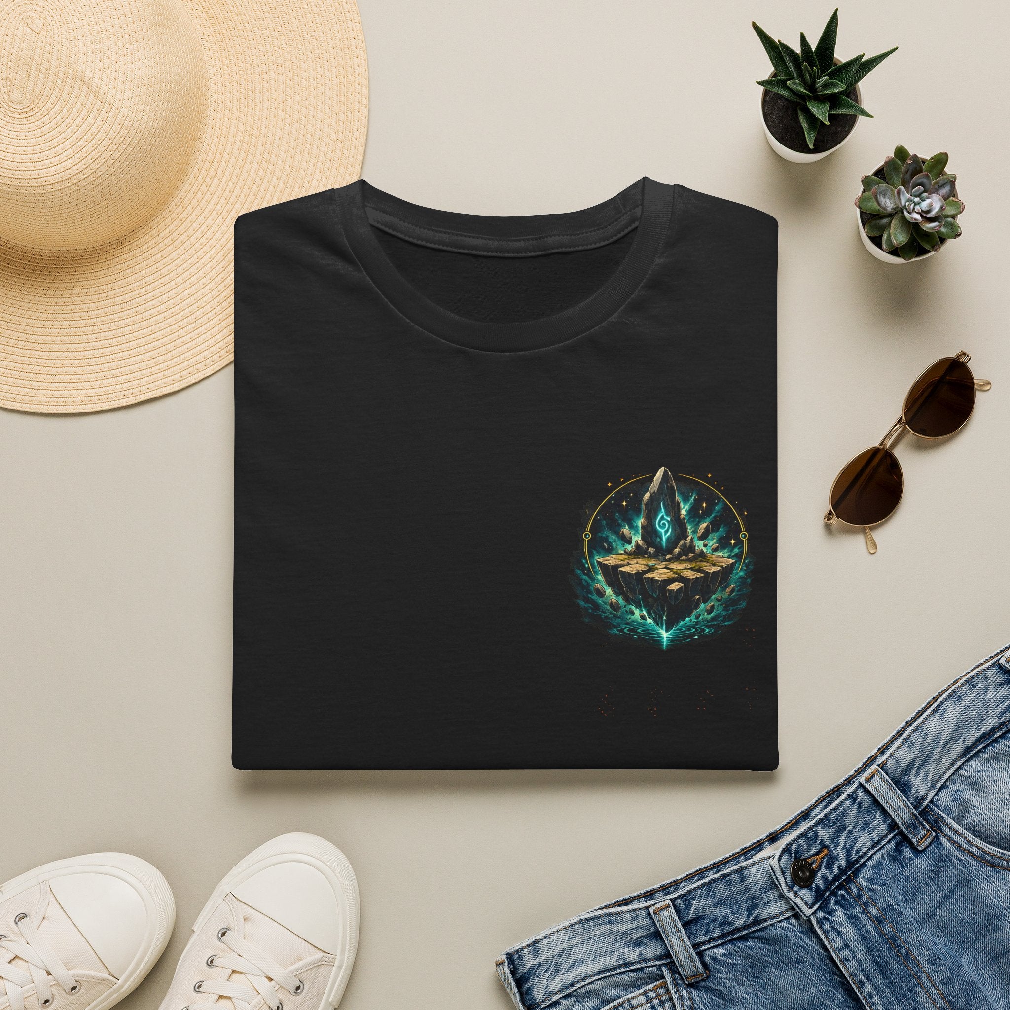 Tap Land and Cry Tee — Floating Island Colorful Graphic T-Shirt