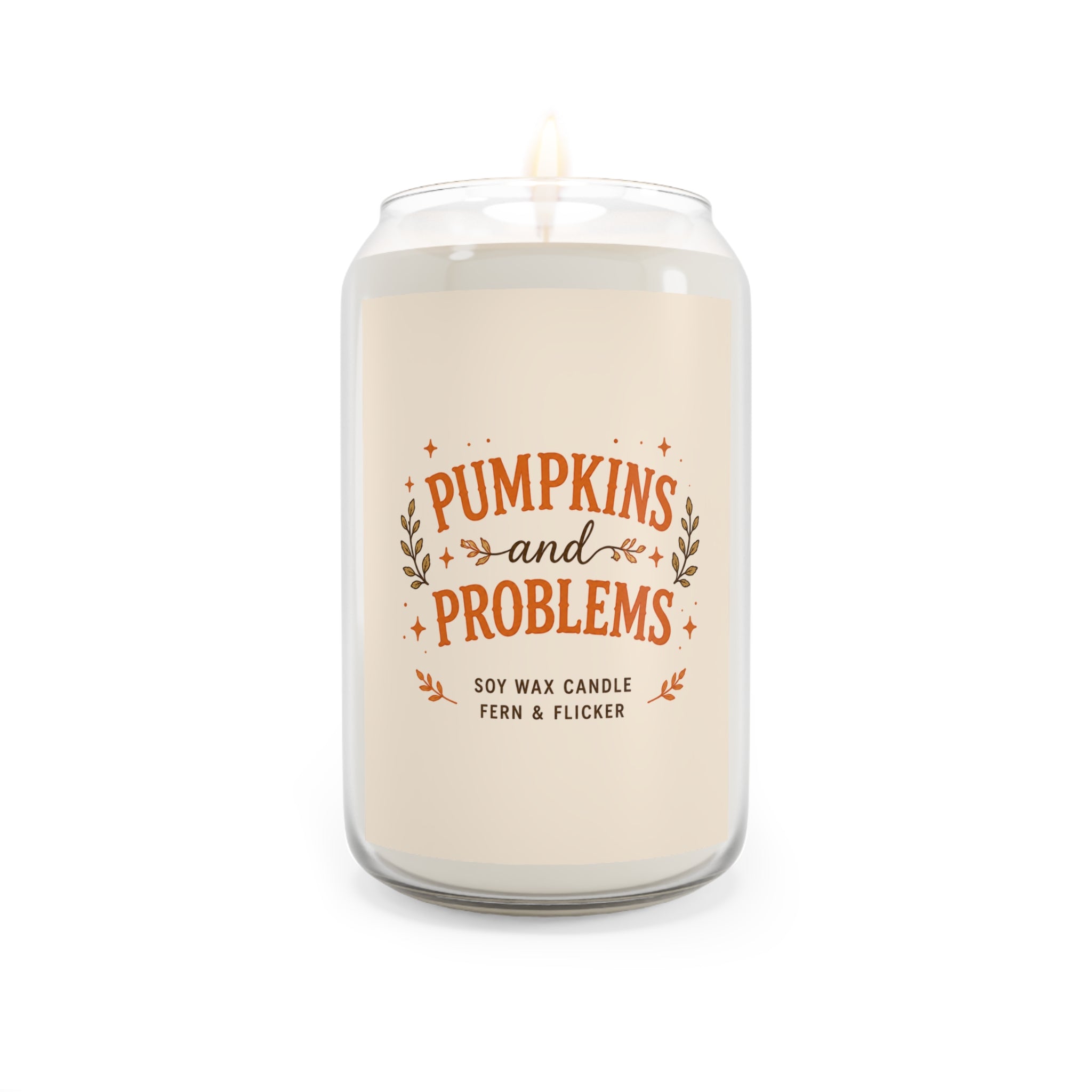 Pumpkins and Problems Witty Fall Soy Candle