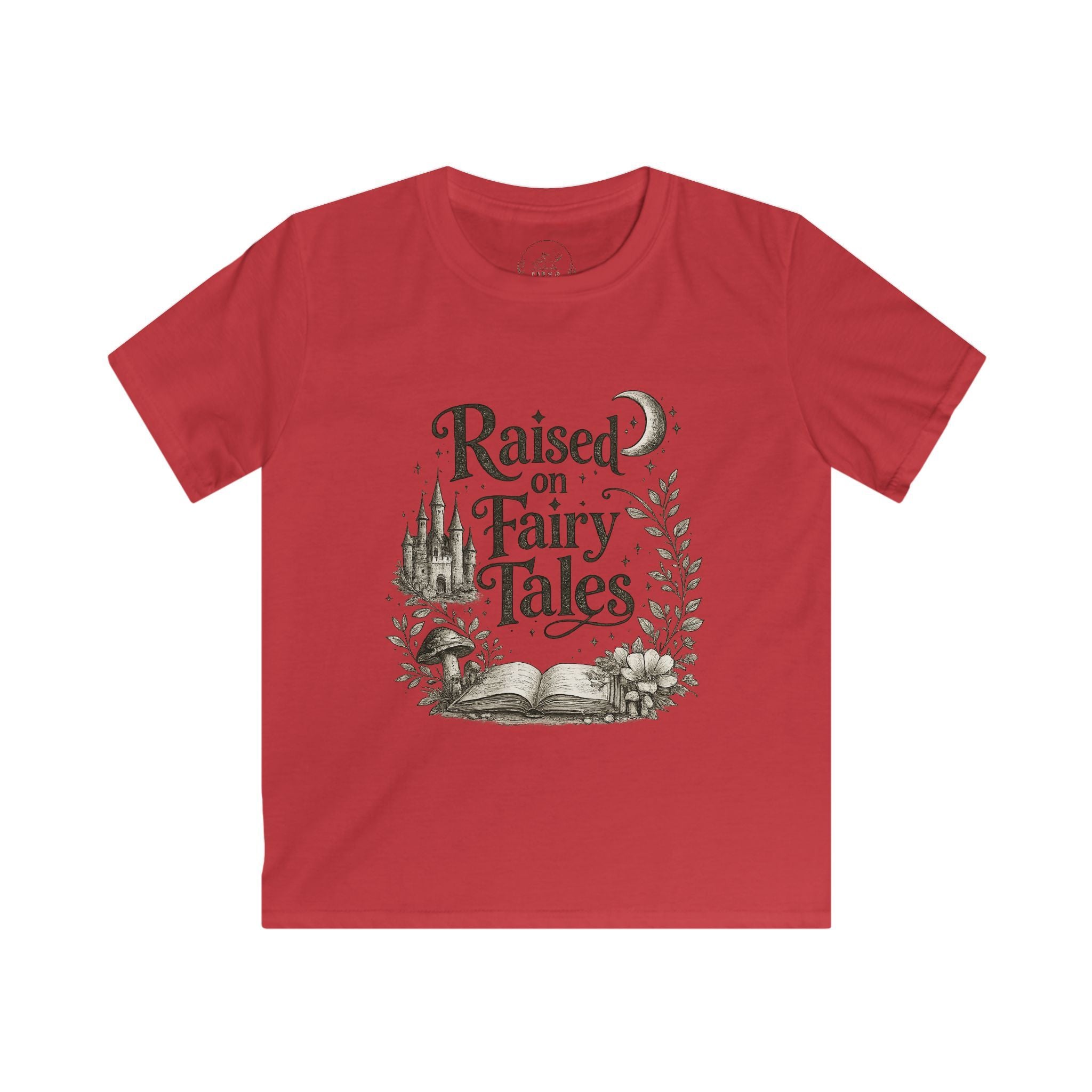 Kids T-Shirt — "Raised on Fairy Tales" Storybook Graphic