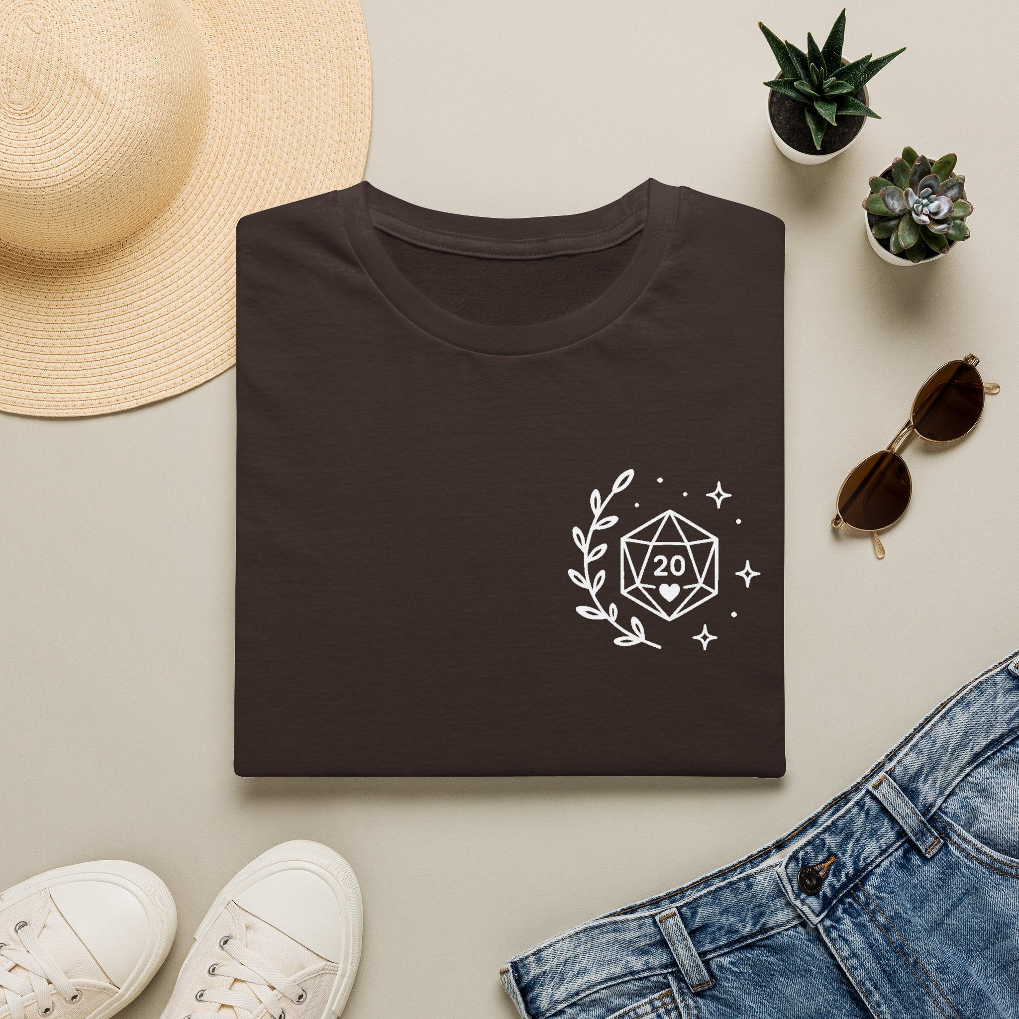 D20 Dice Crest T-Shirt — Comfy Nerdy Moms Club Tee