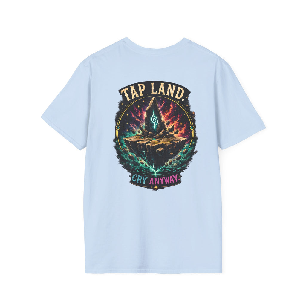Tap Land and Cry Tee — Floating Island Colorful Graphic T-Shirt