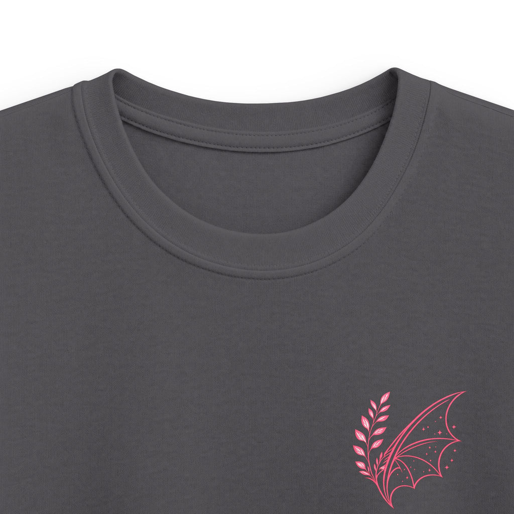 Kids Tee - "Fern & Flicker" Camping Nature Graphic Tee for Girls (Pastel Adventure, Deer & Campfire)