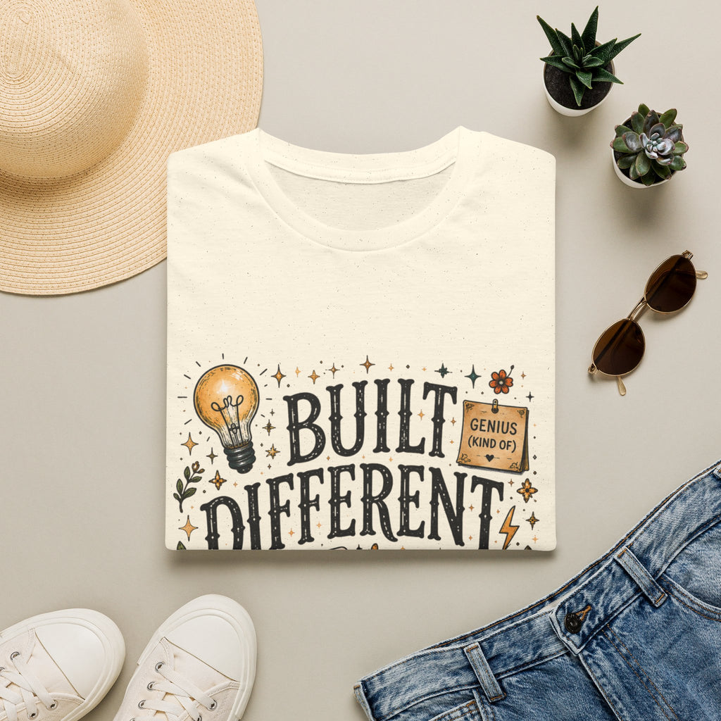Built Different T-Shirt — "Genius (Kind Of)" Inspirational Graphic Tee