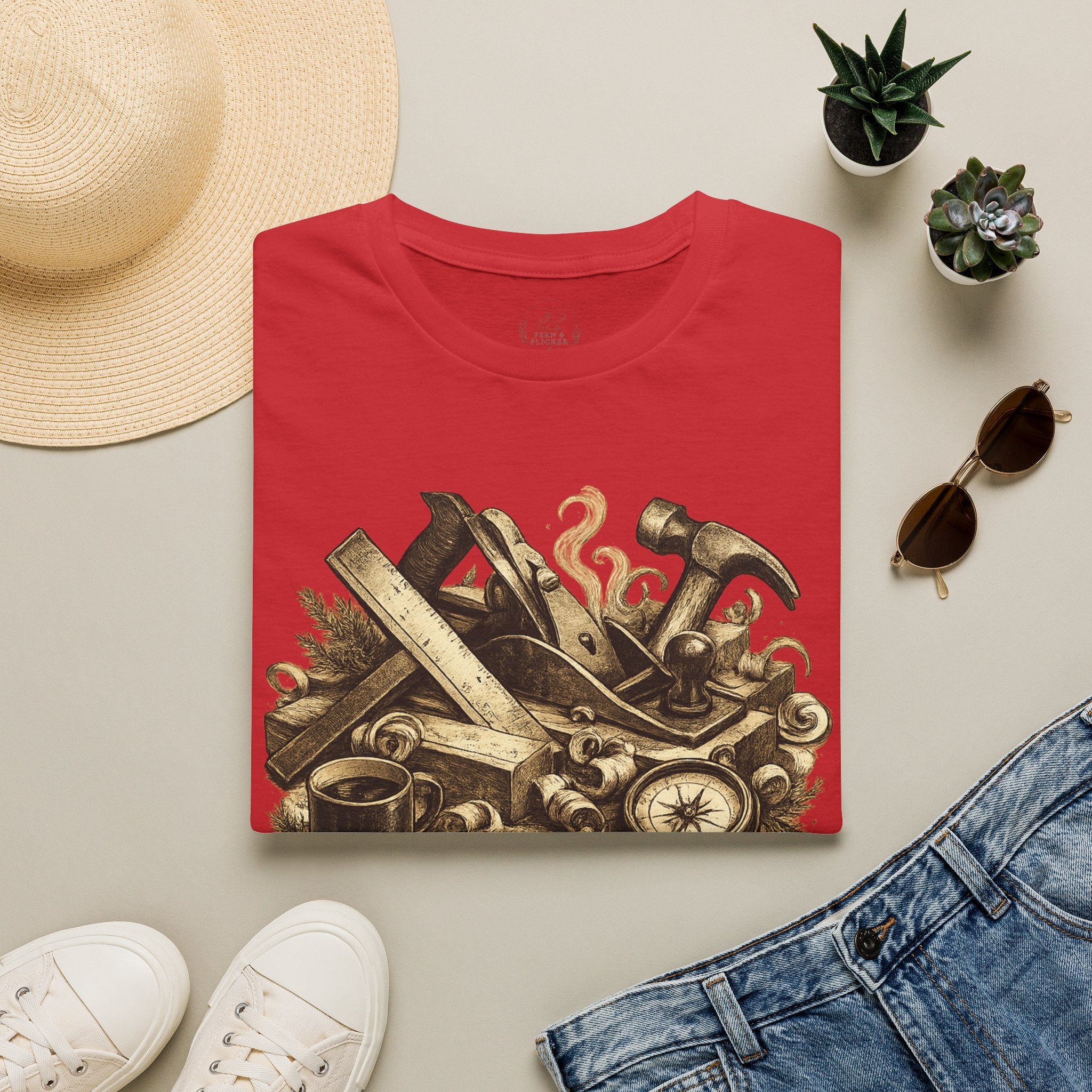 T-Shirt — Vintage Carpenter Tools 'Character' Workshop Tee