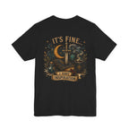 “It’s Fine I Have Inspiration” Sword & Books Fantasy Graphic T‑Shirt