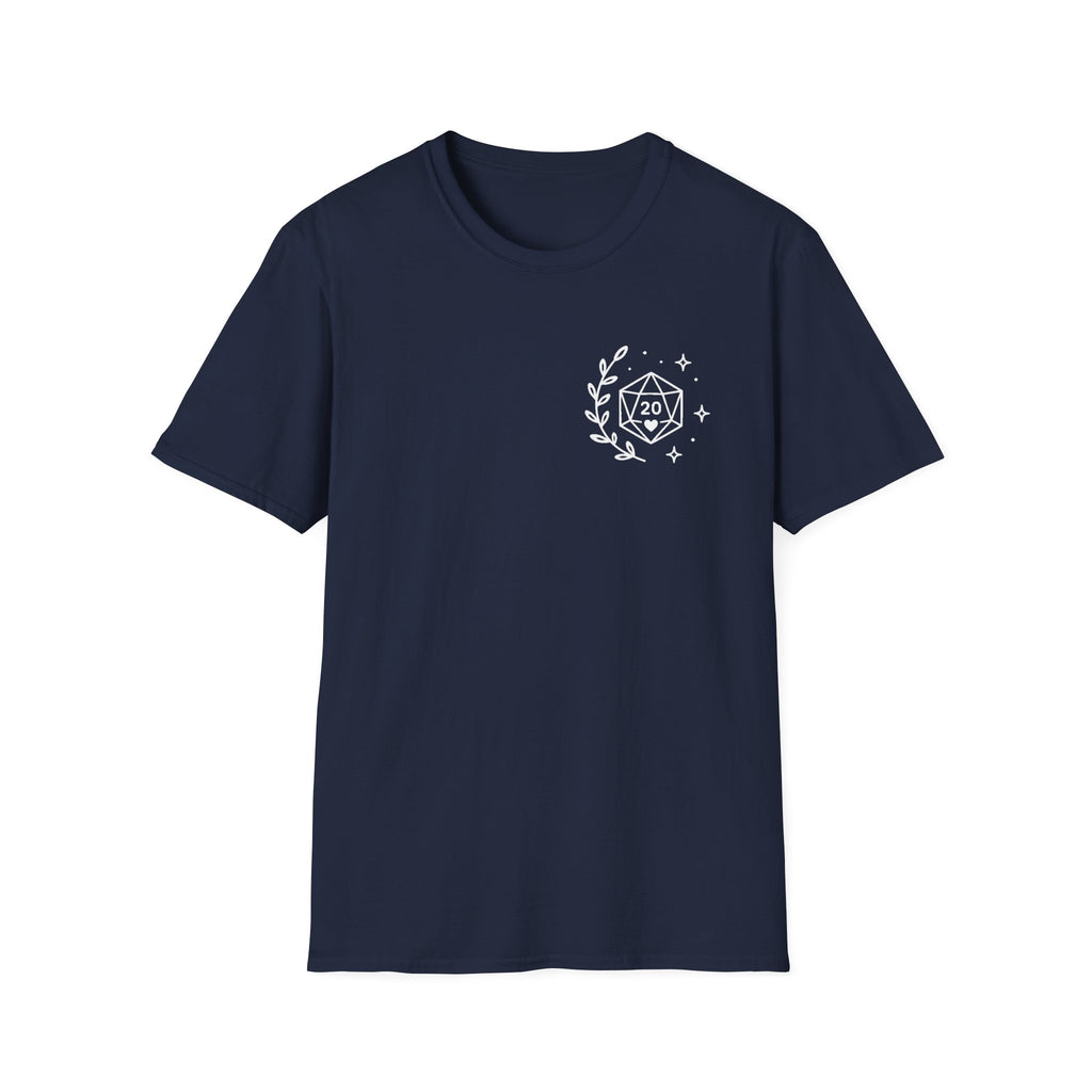 D20 Dice Crest T-Shirt — Comfy Nerdy Moms Club Tee