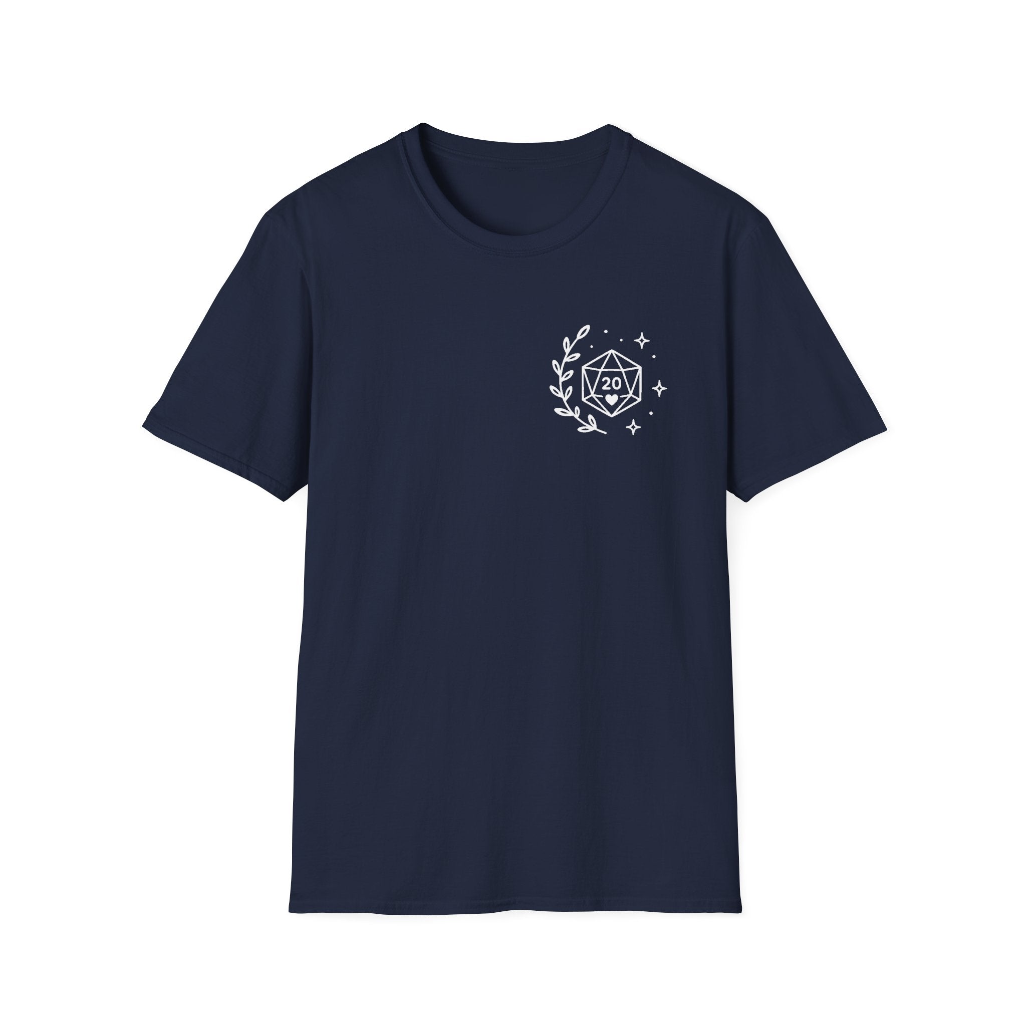 D20 Dice Crest T-Shirt — Comfy Nerdy Moms Club Tee