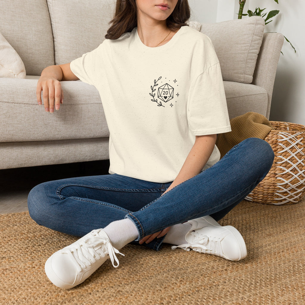 D20 Minimalist Dice T-Shirt — Comfy Nerdy Moms Club Graphic Tee