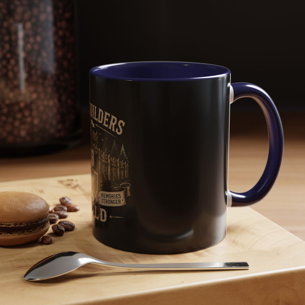 Fort Builders Guild Coffee Mug — Rustic Gamer Fort-Building Design (11oz)