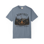 Bonfires Fix Most Things Cozy Unisex Fall Tee
