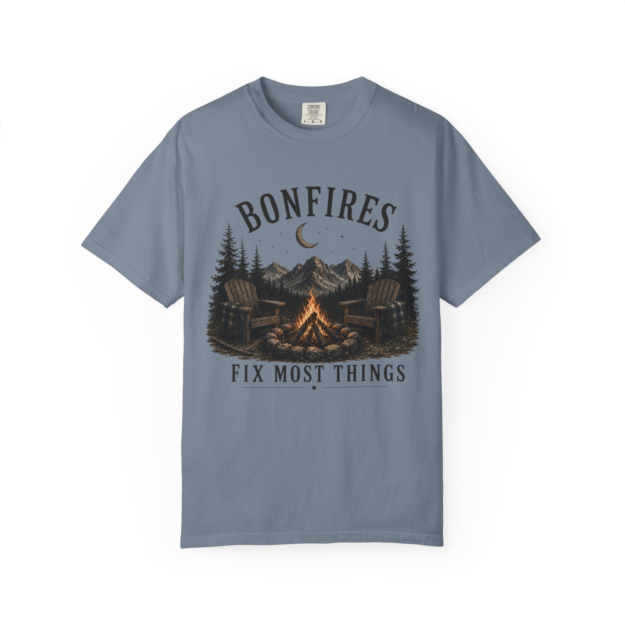 Bonfires Fix Most Things Cozy Unisex Fall Tee
