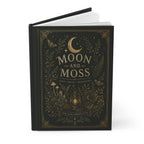 Moon & Moss Hardcover Journal — Botanical Moonlight Notebook for Dreams, Notes & Observations
