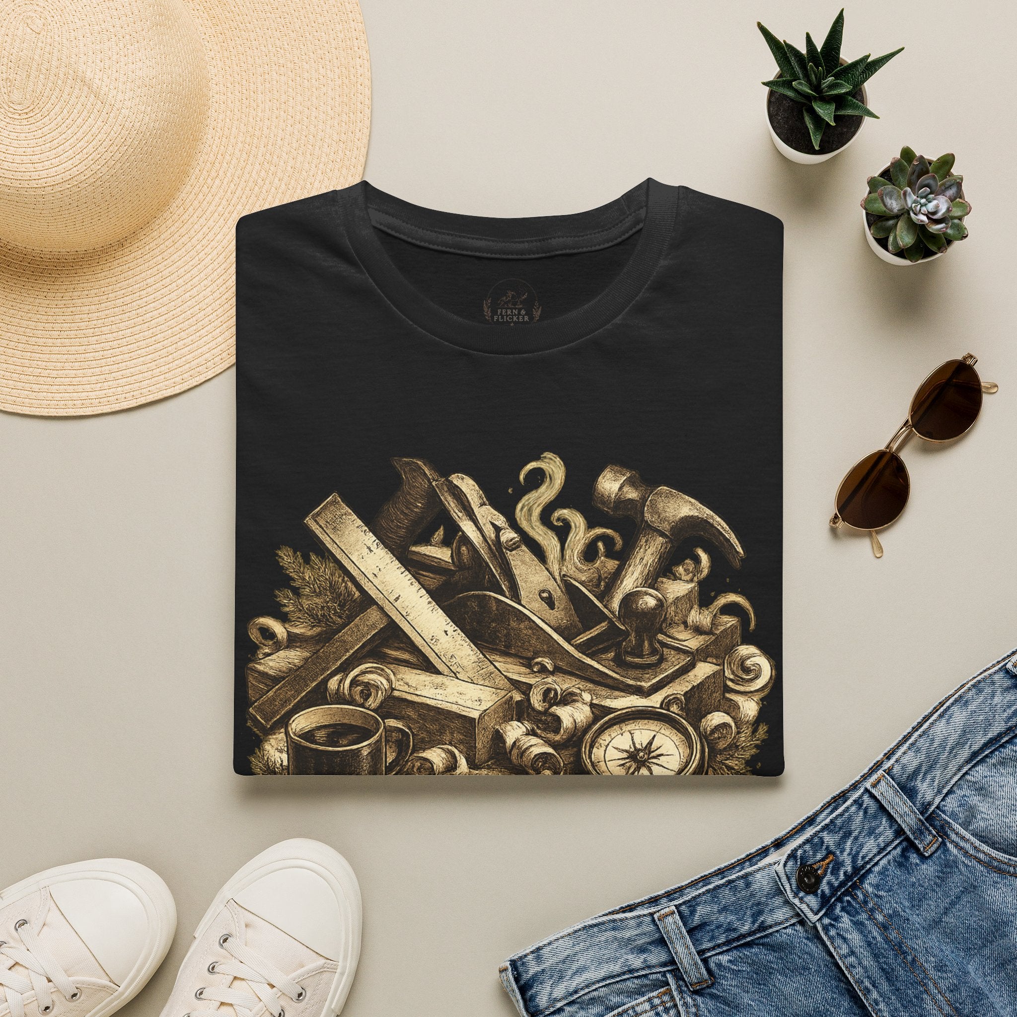 T-Shirt — Vintage Carpenter Tools 'Character' Workshop Tee