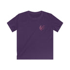 Kids Tee - "Fern & Flicker" Camping Nature Graphic Tee for Girls (Pastel Adventure, Deer & Campfire)