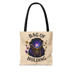 Adventurer's "Bottomless" Tote Bag - Magical Fantasy Tote (Galaxy Spellbook Design)