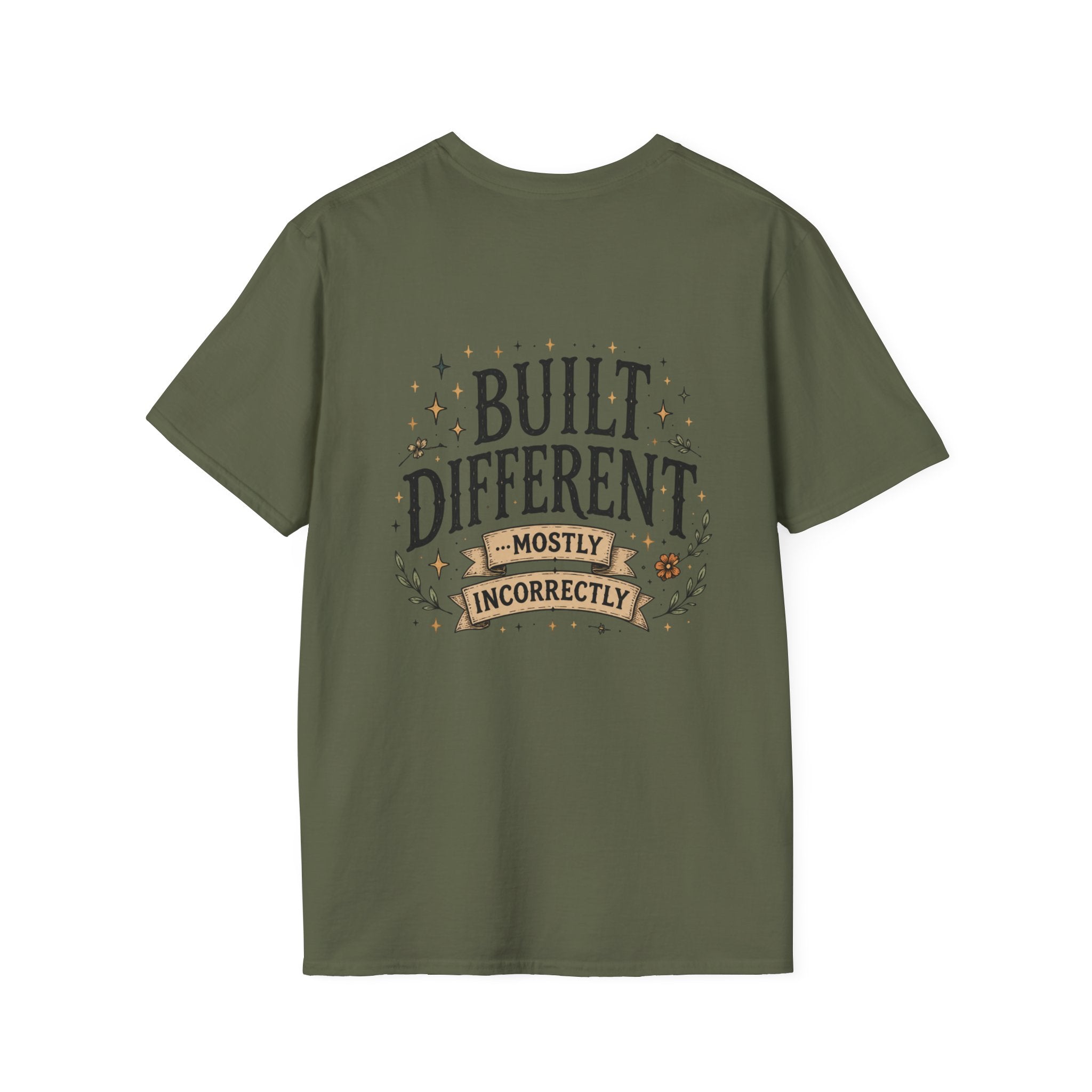 Built Different "Mostly Incorrectly" Funny Lifestyle Tee