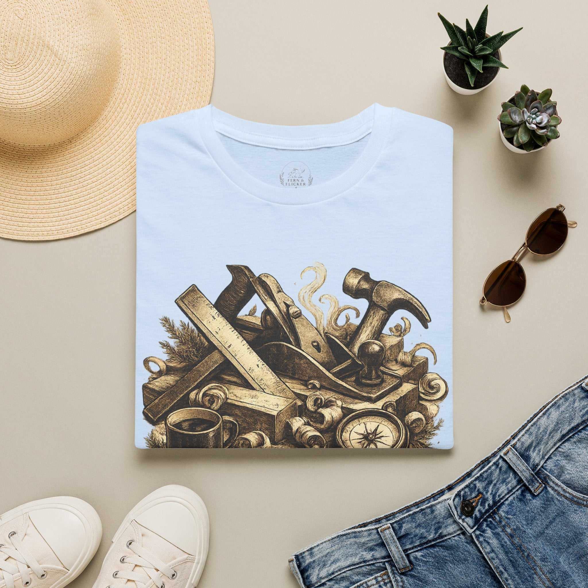 T-Shirt — Vintage Carpenter Tools 'Character' Workshop Tee