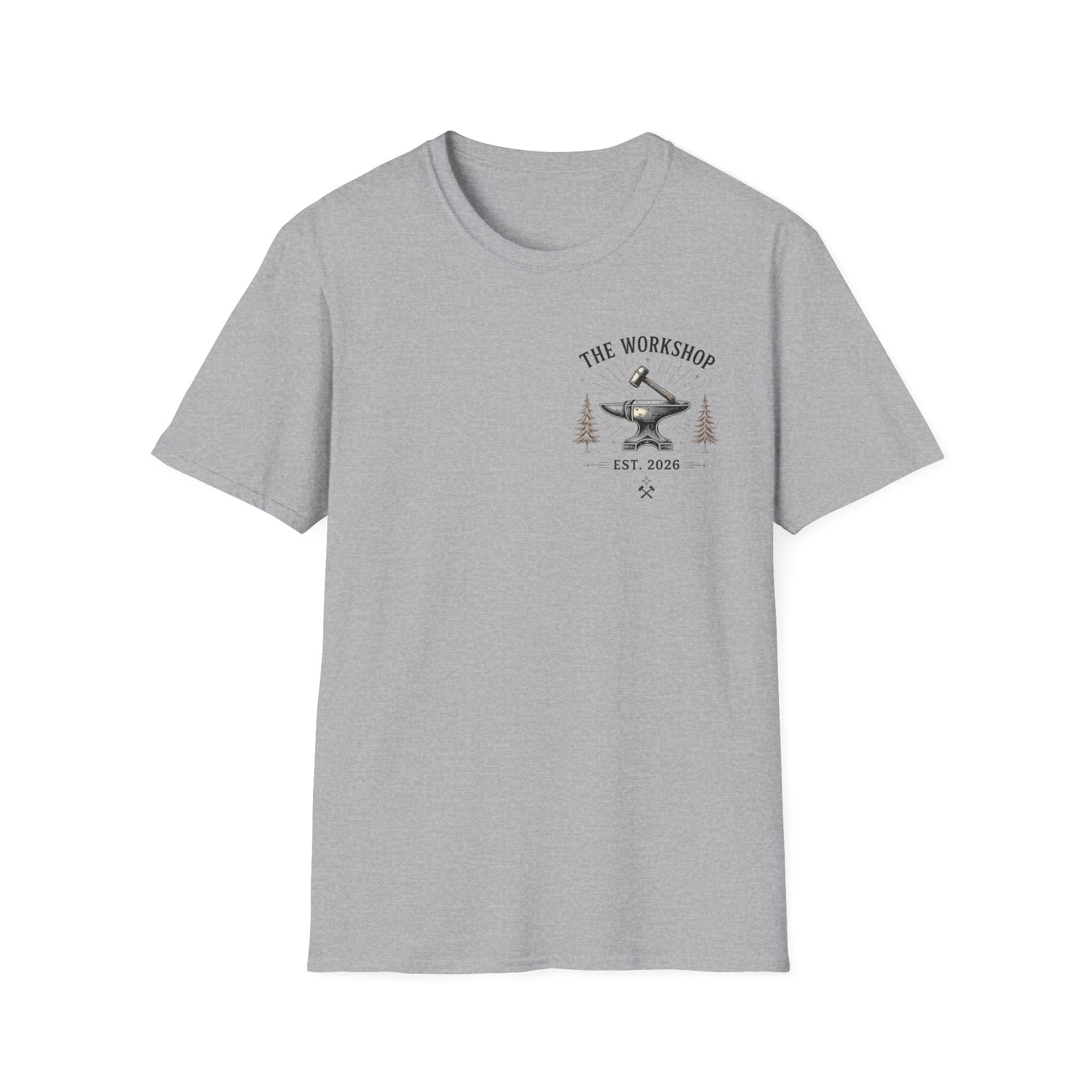 Live With Purpose Anvil T‑Shirt — 'The Workshop' Est. 2026 Rustic Tool Logo