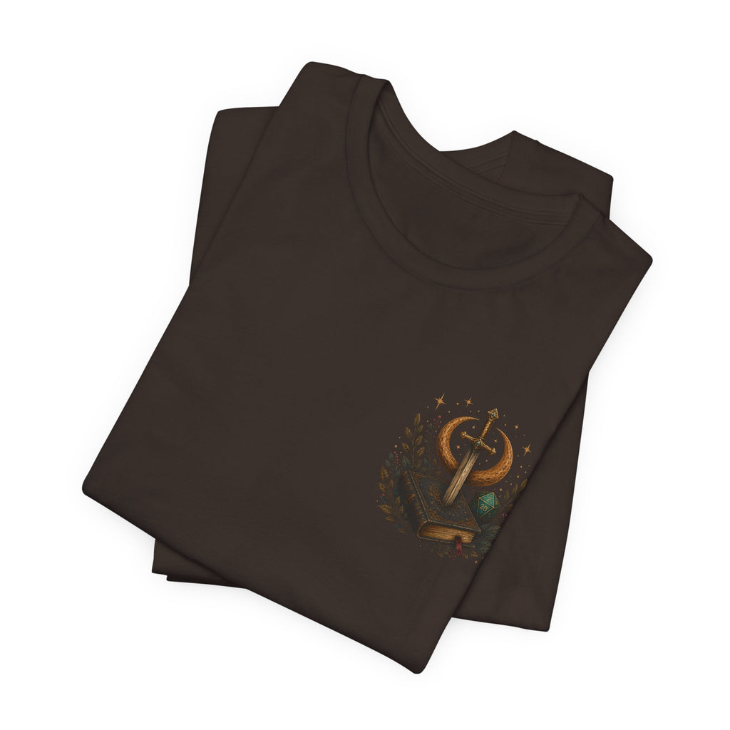 “It’s Fine I Have Inspiration” Sword & Books Fantasy Graphic T‑Shirt