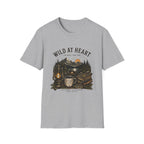 Wild At Heart T-Shirt — Mountain Sunset Adventure Tee ("Live Bold • Stay True")