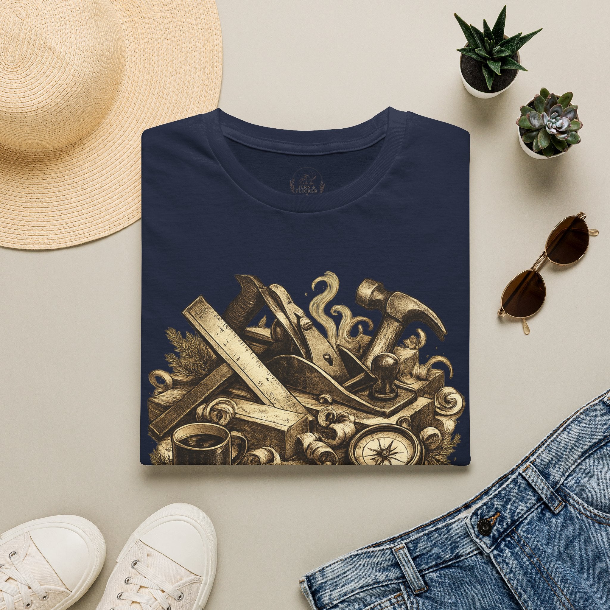 T-Shirt — Vintage Carpenter Tools 'Character' Workshop Tee