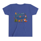 Fern & Flicker Camping Graphic Shirt (Cute Fox, Tent & Campfire Kids Tee)