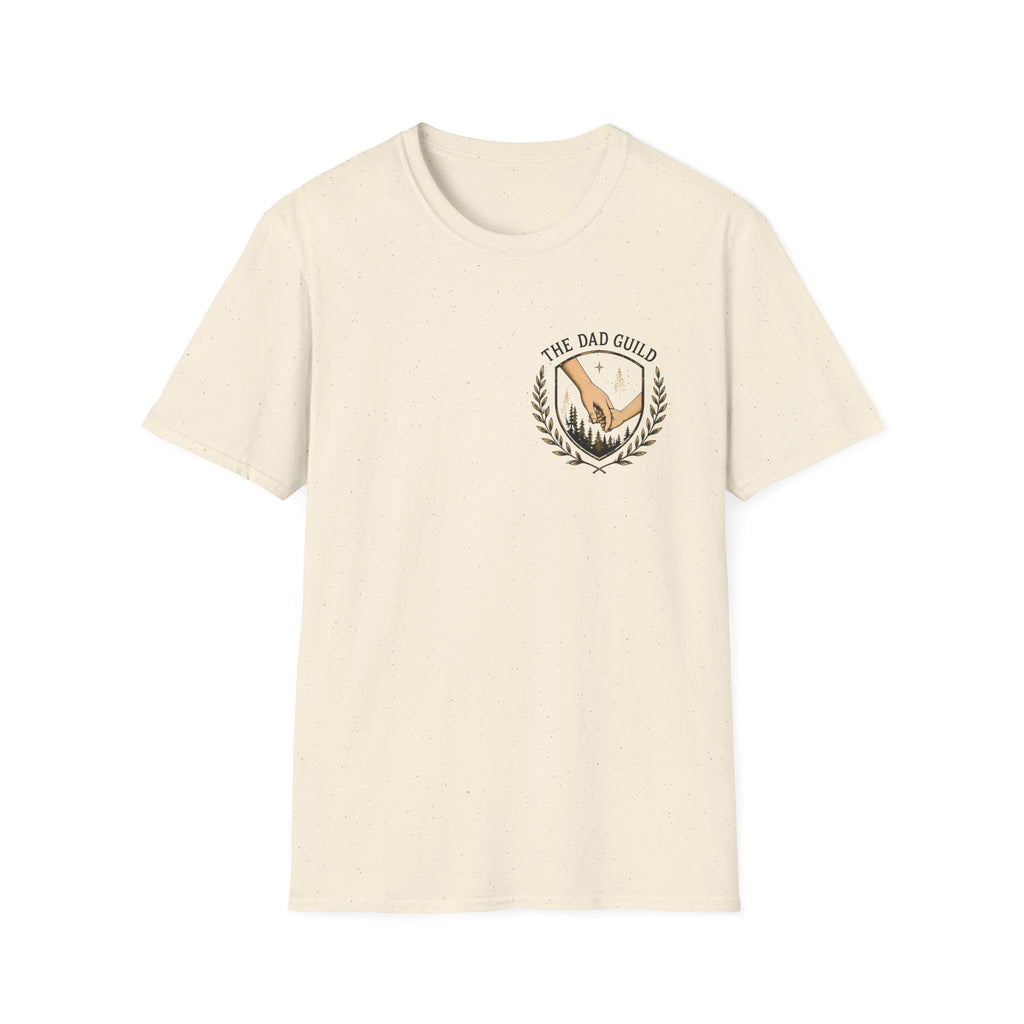 "The Dad Guild" Crest Tee - Fatherhood Logo, Handshake Design