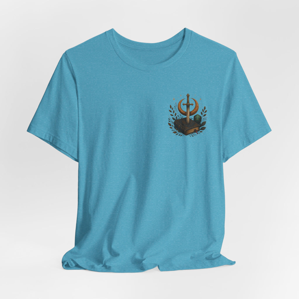 “It’s Fine I Have Inspiration” Sword & Books Fantasy Graphic T‑Shirt