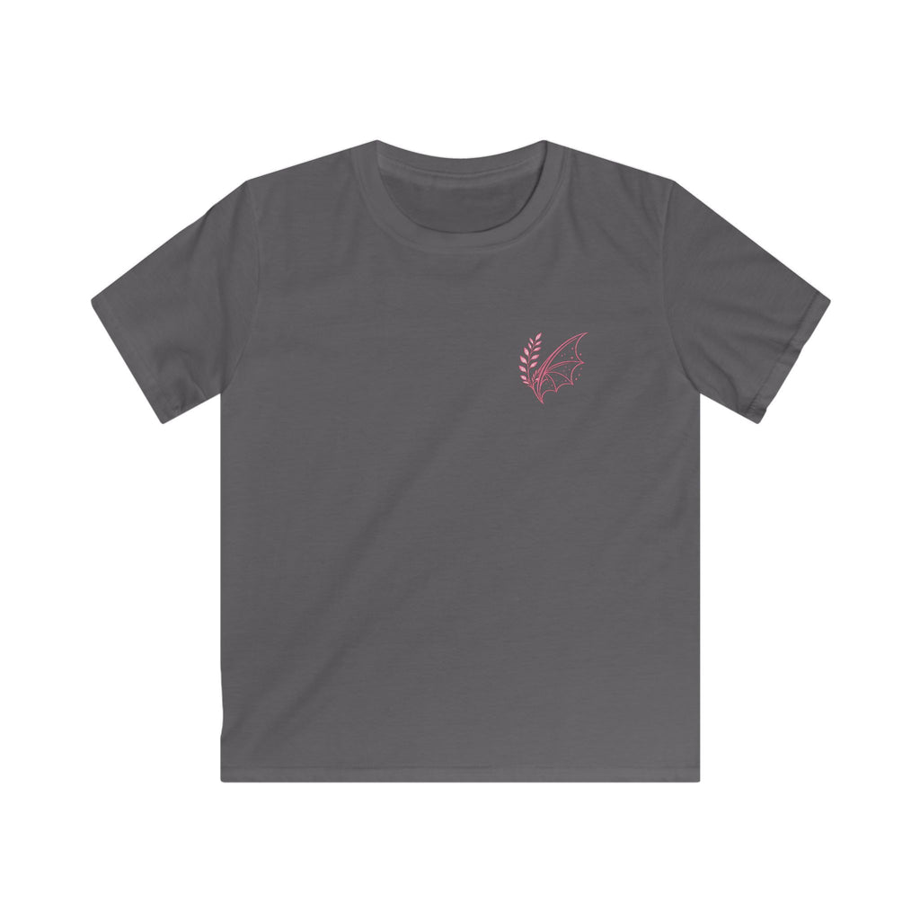 Kids Tee - "Fern & Flicker" Camping Nature Graphic Tee for Girls (Pastel Adventure, Deer & Campfire)